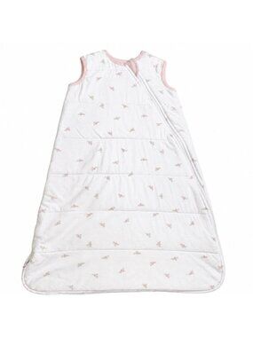 Burt's Bees Beekeeper Quilted Sleep Sack Sz Small 0-6 Mo Pink Bee Print Cotton